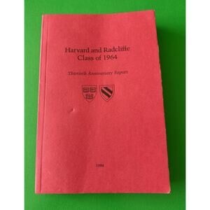 Vintage Harvard & Radcliffe Class of 1964 Michael Crichton 30th Anniversary Book